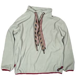 KAPITAL Reverse Fleece Cook Neck Sweatshirt Sz 2 Medium Japan Beige Turtle Neck